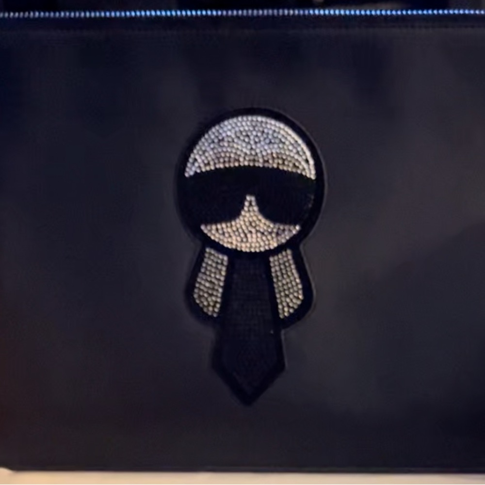 🔥AUTHENTIC FENDI KARLITO Swarovski crystals clutch bag with dust bag & box NWT